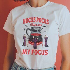 Funny Coffee Halloween Graphic Tee Dark Humor Nostalgia Spooky T-Shirt